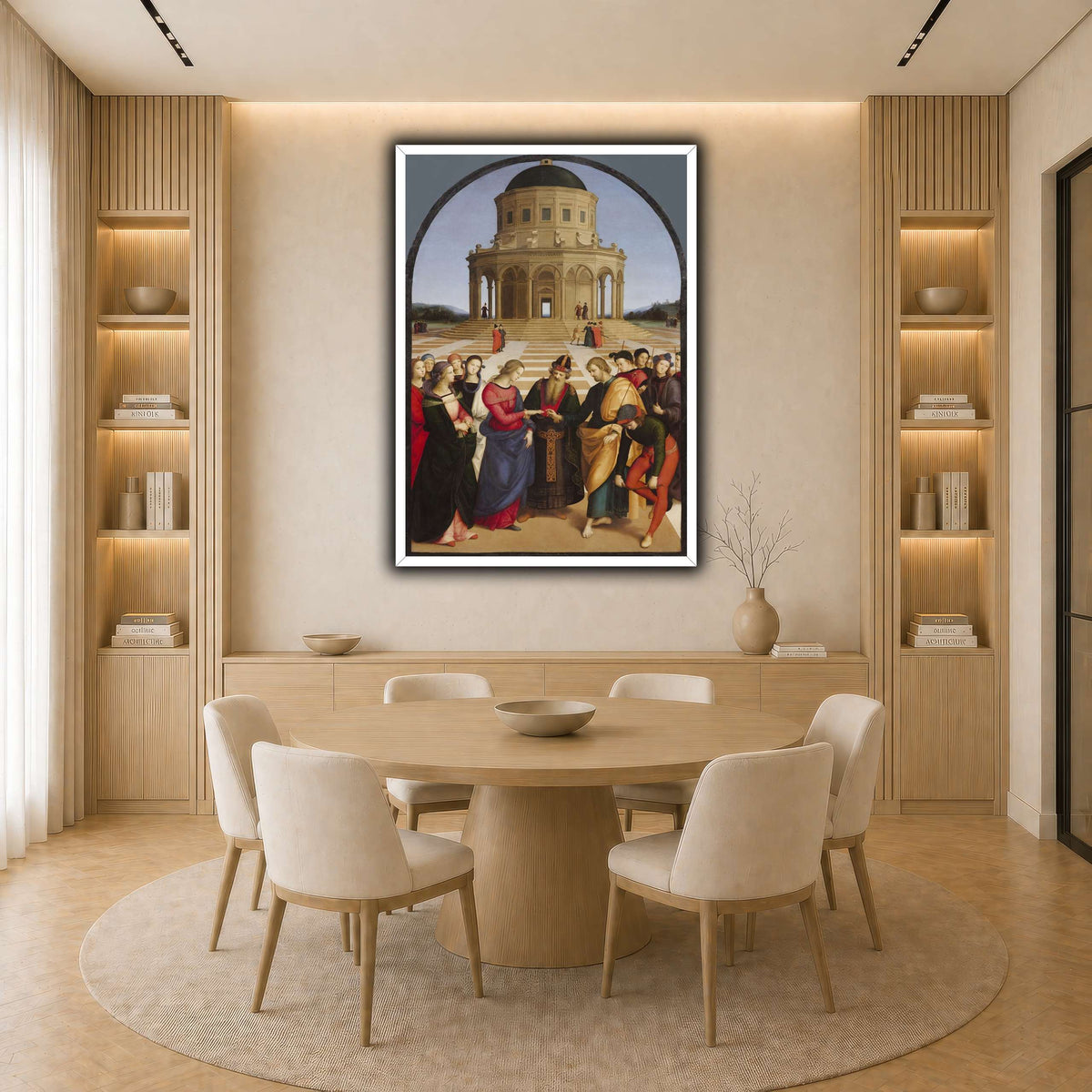 Raffaello_Sanzio_Spozalizio light neutral-dining room