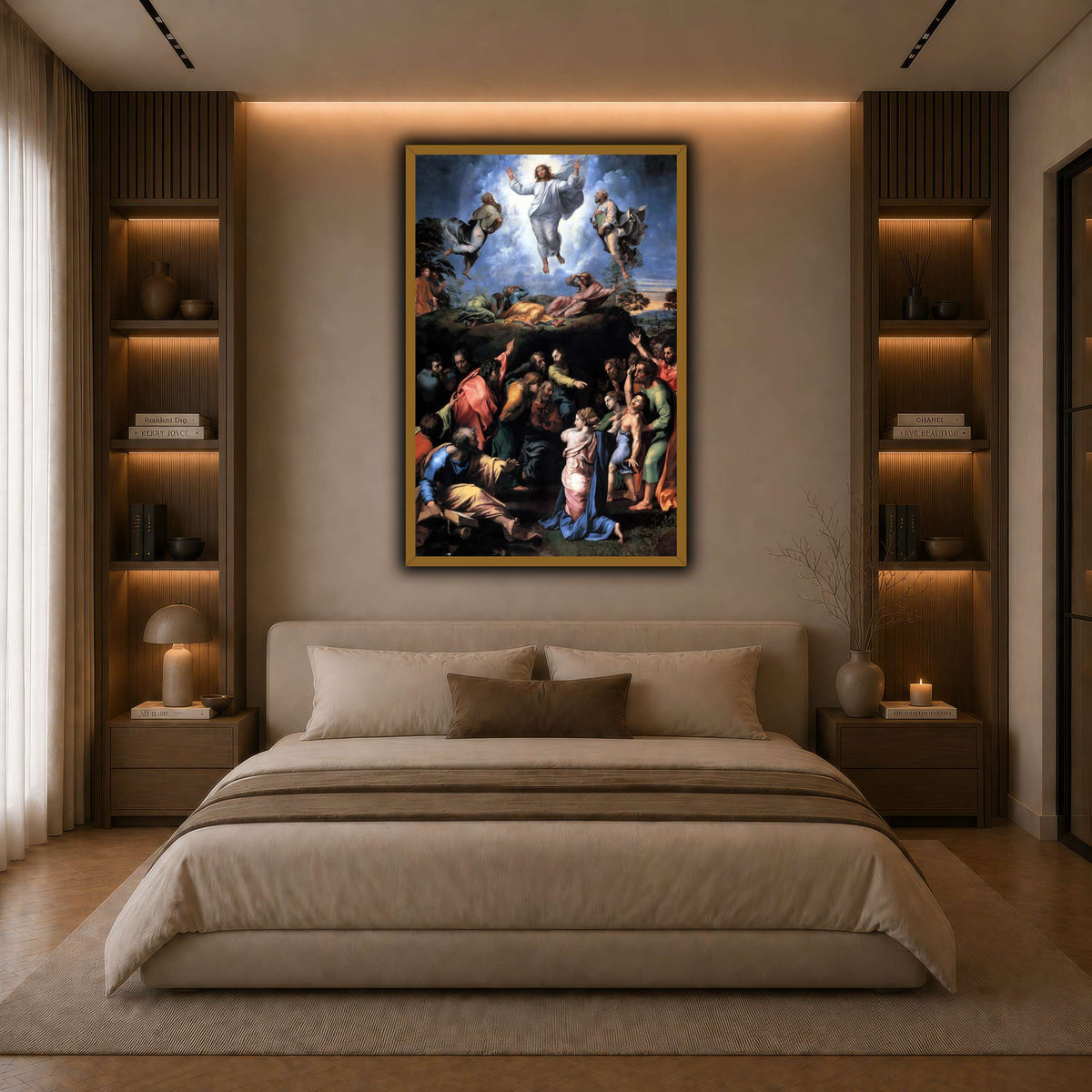 Raffaello_Sanzio_Transfiguration dark neutral-bedroom