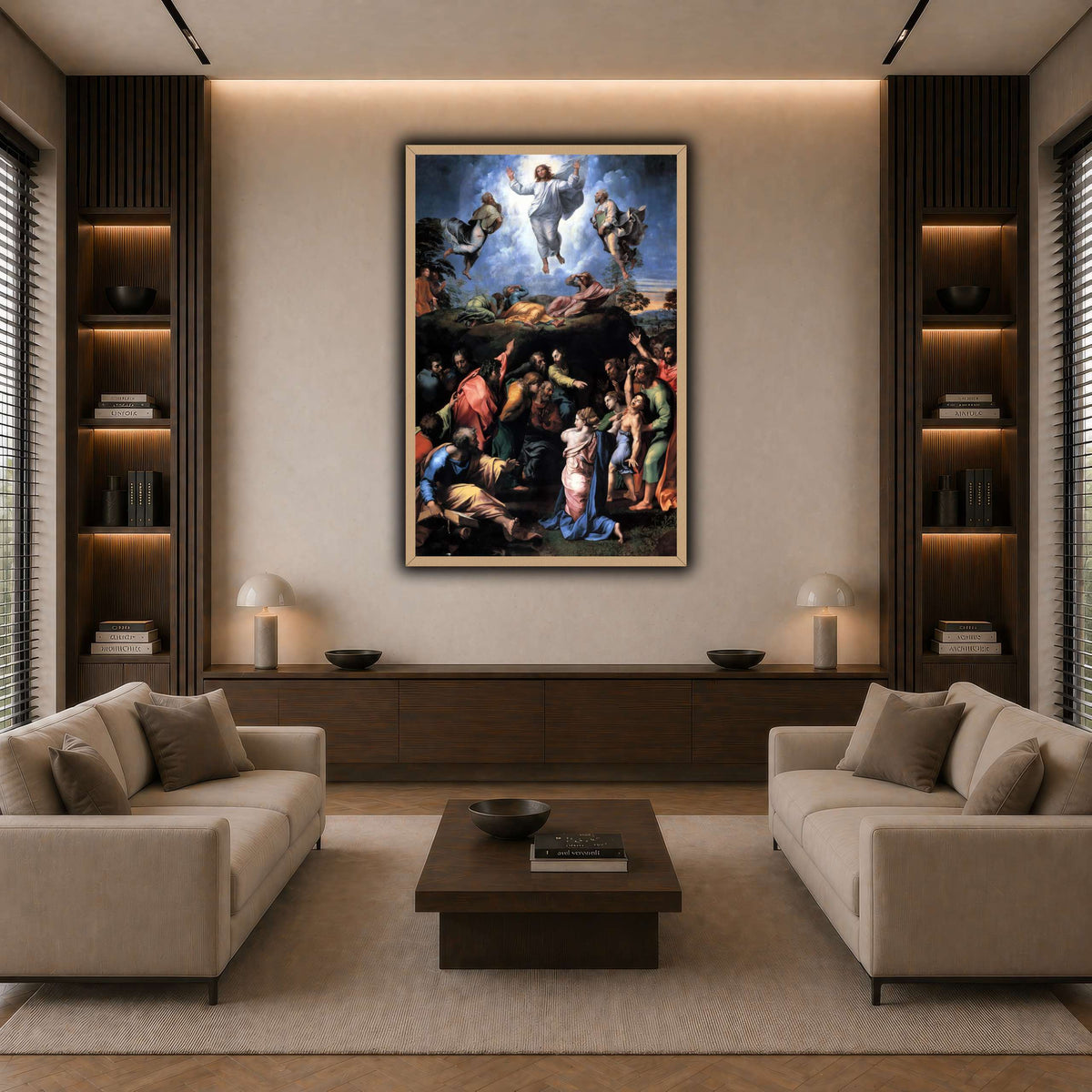Raffaello_Sanzio_Transfiguration dark neutral-living room