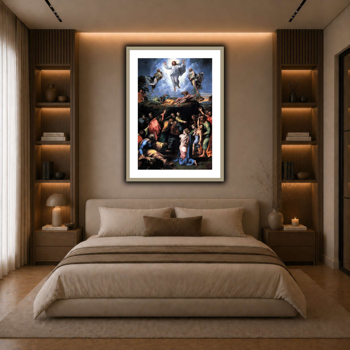 Raffaello_Sanzio_Transfiguration dark neutral-bedroom