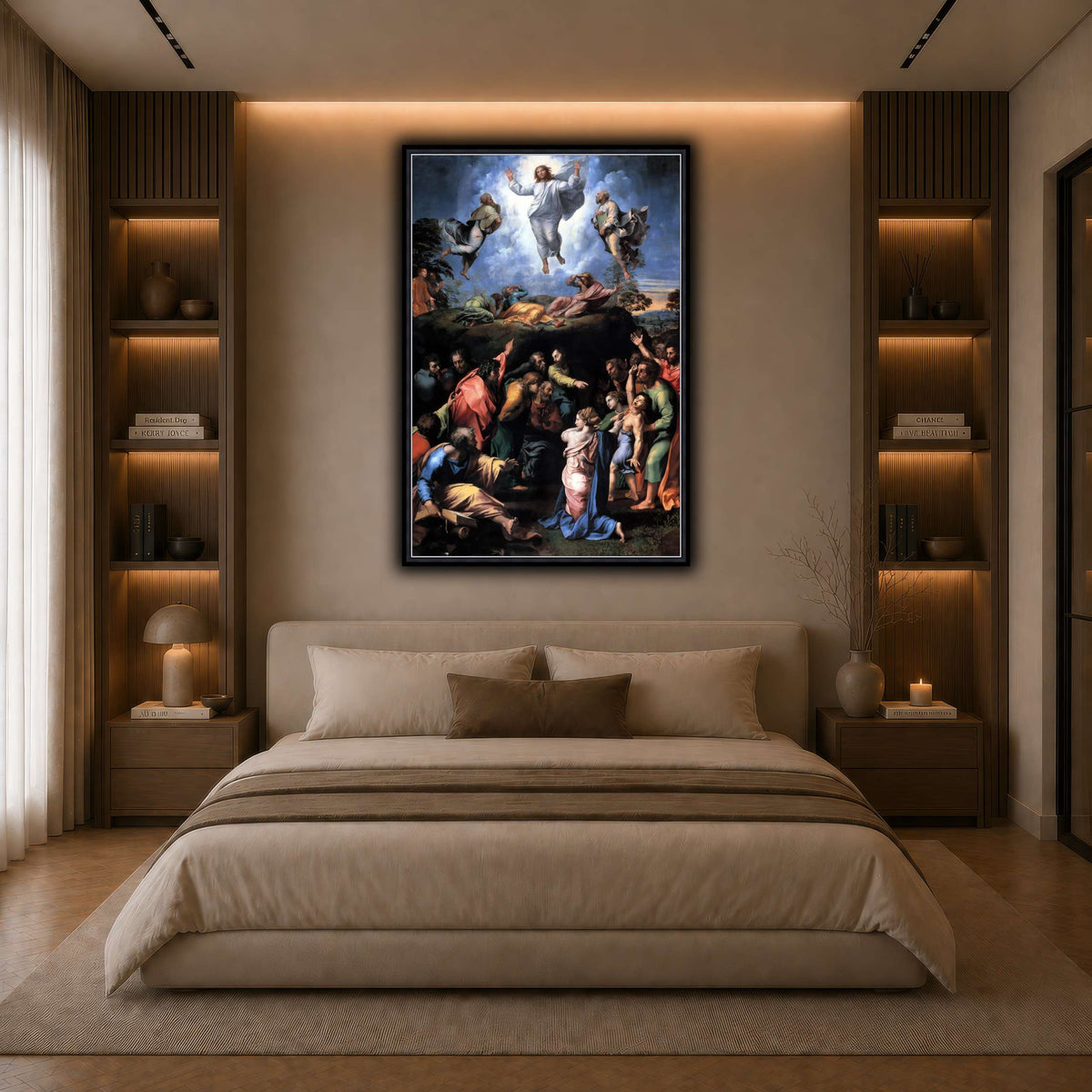 Raffaello_Sanzio_Transfiguration dark neutral-bedroom