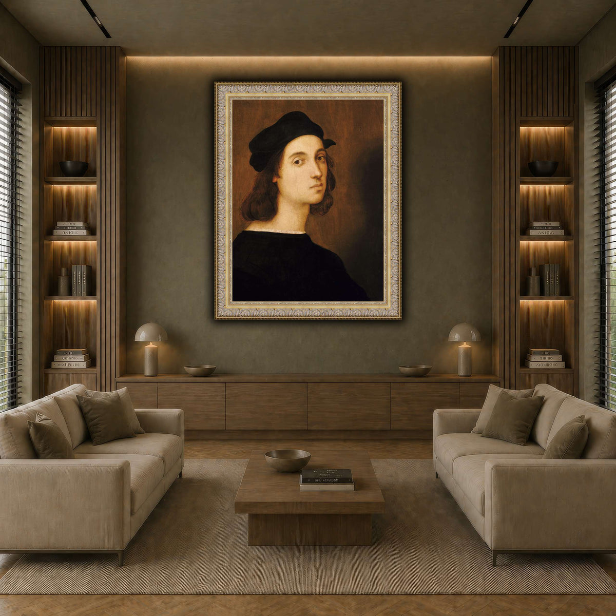 Raffaello_Sanzio_self_portrait earth-living room