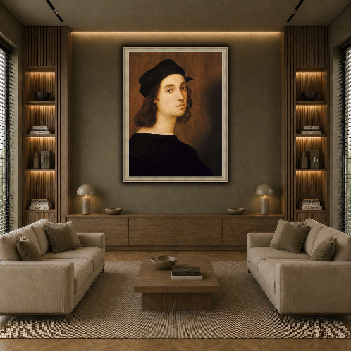 Raffaello_Sanzio_self_portrait earth-living room