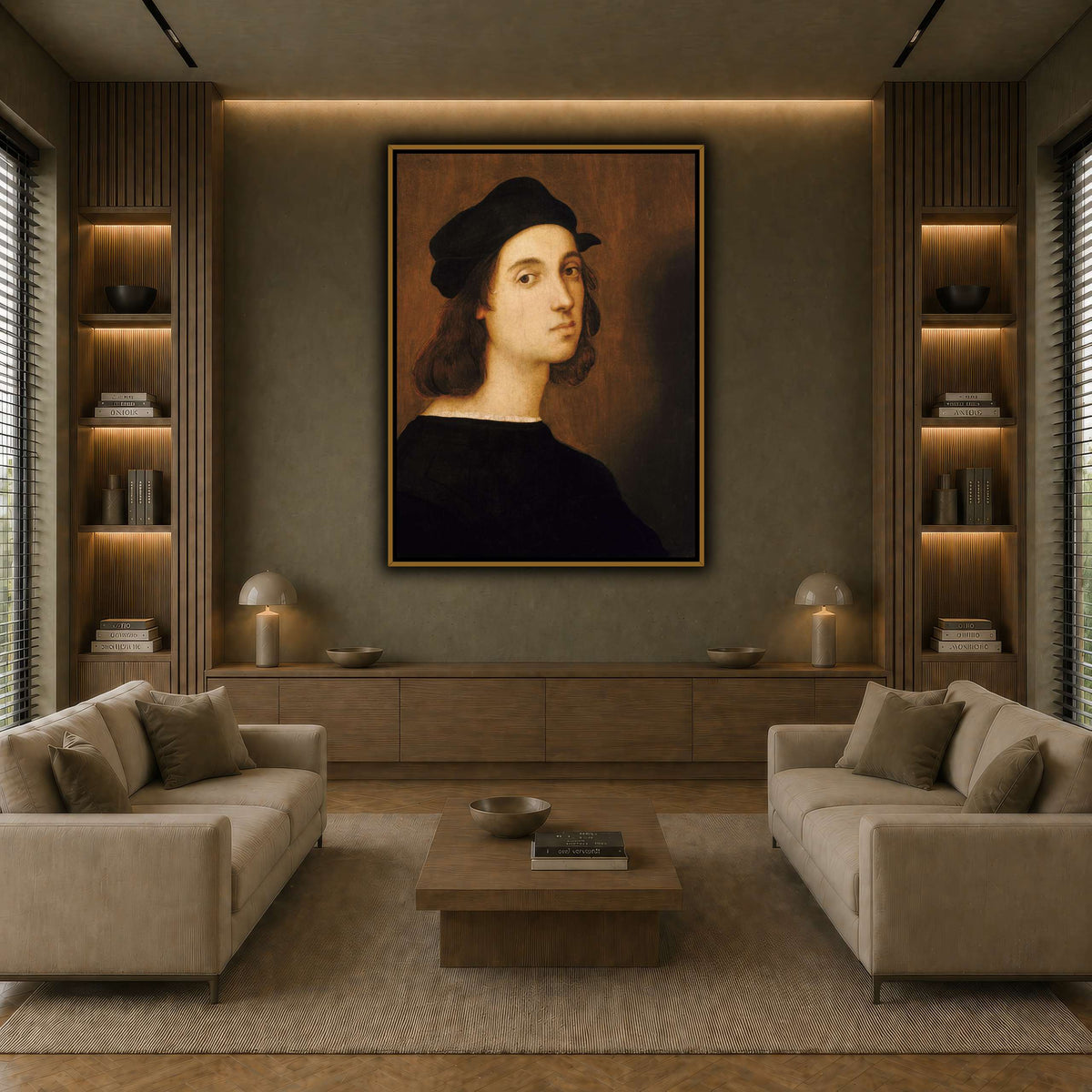 Raffaello_Sanzio_self_portrait earth-living room
