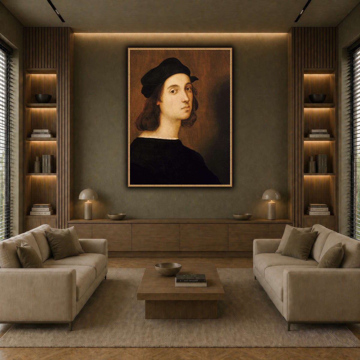 Raffaello_Sanzio_self_portrait earth-living room