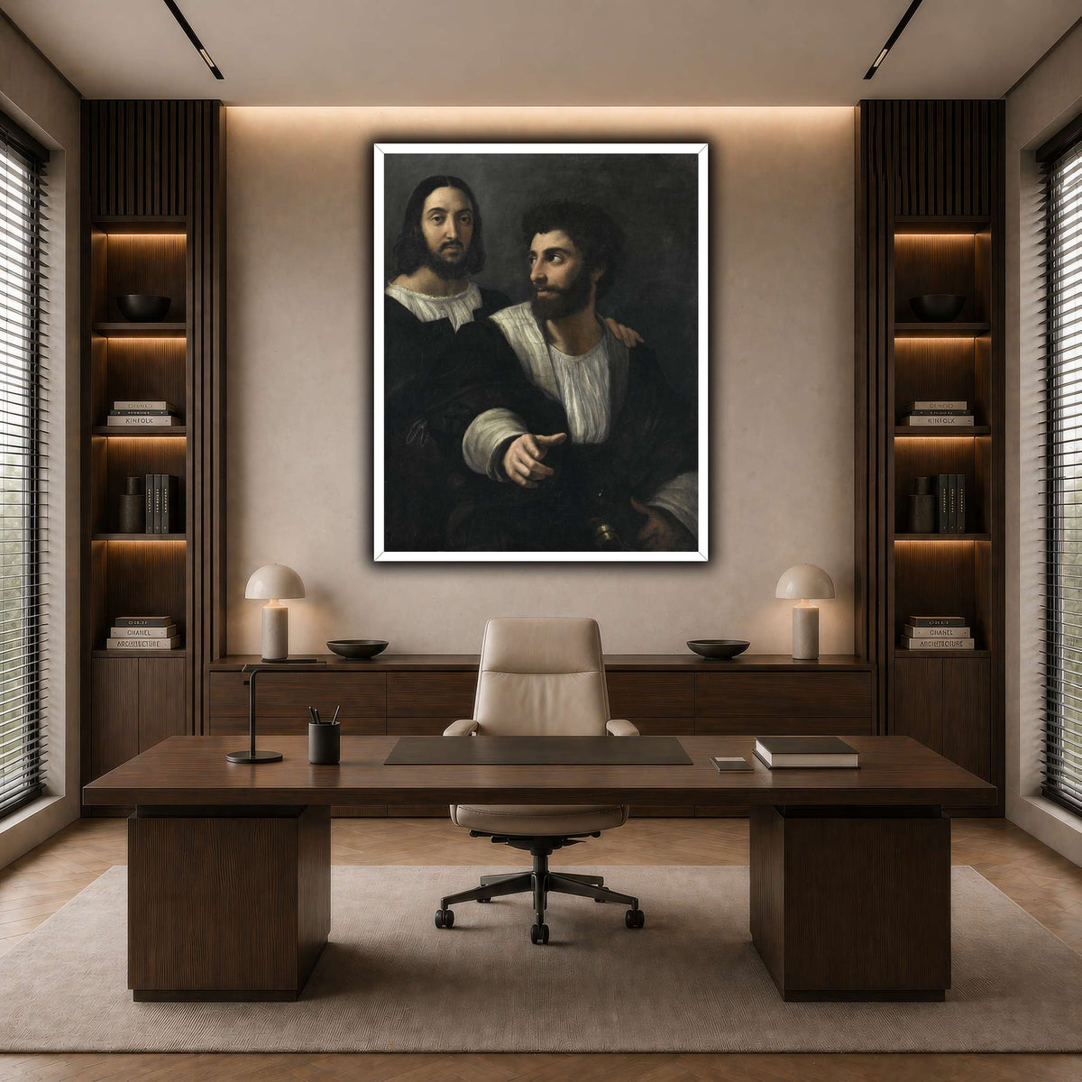 Raphael_self_portrait_with_a_friend dark neutral-office