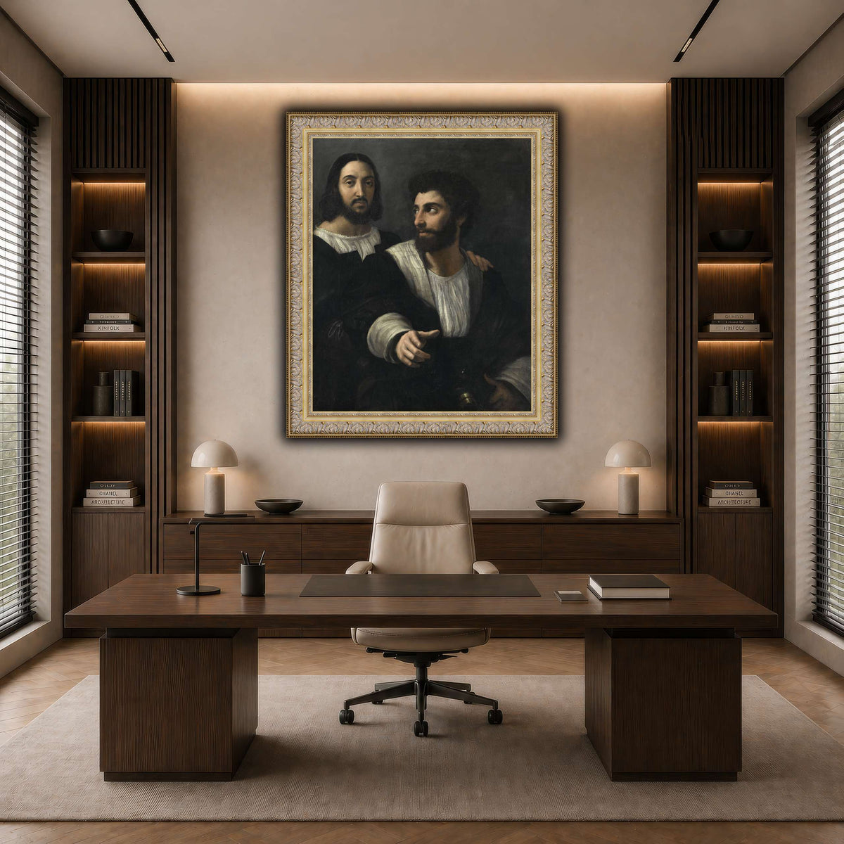 Raphael_self_portrait_with_a_friend dark neutral-office