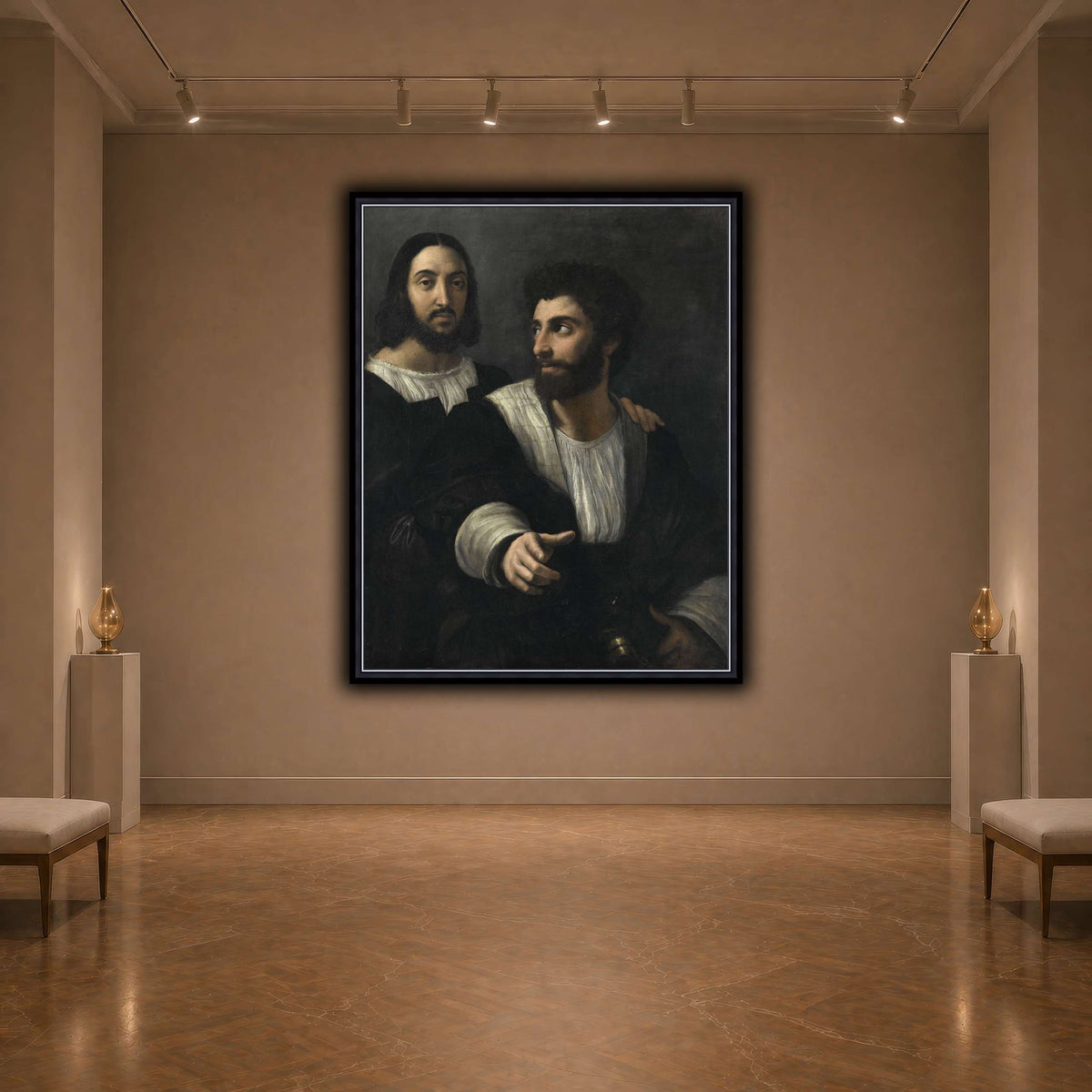 Raphael_self_portrait_with_a_friend dark neutral-agallery