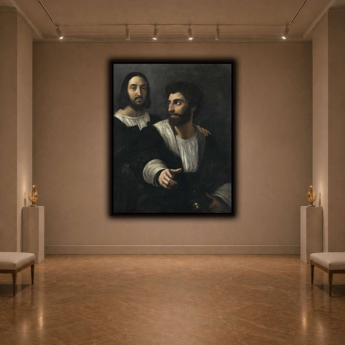 Raphael_self_portrait_with_a_friend dark neutral-agallery