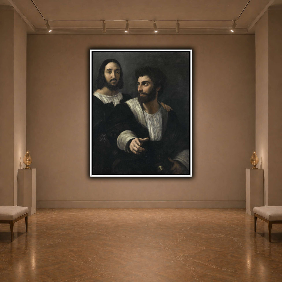 Raphael_self_portrait_with_a_friend dark neutral-agallery