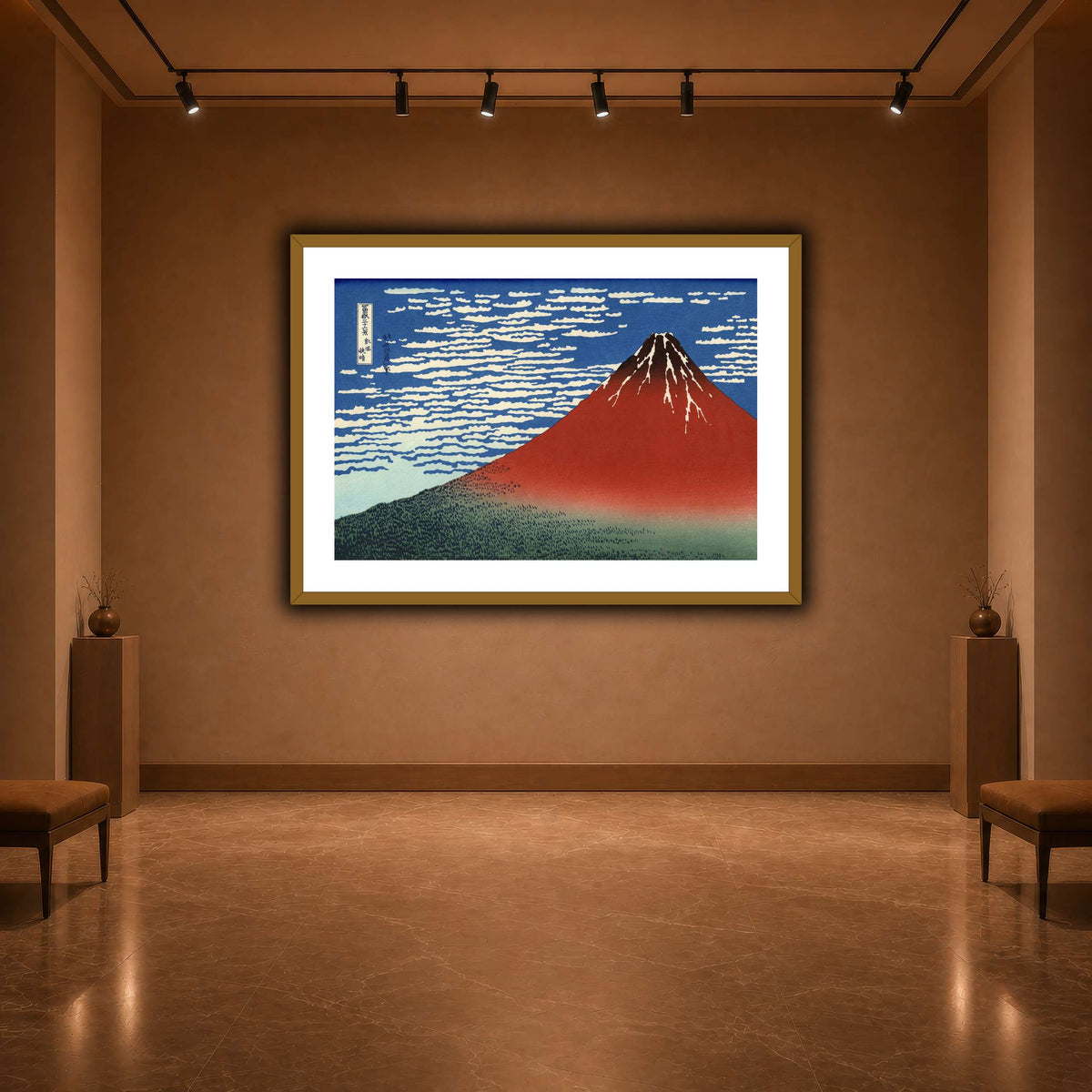 Red_Fuji_Katsushika Hokusai  warm-agallery