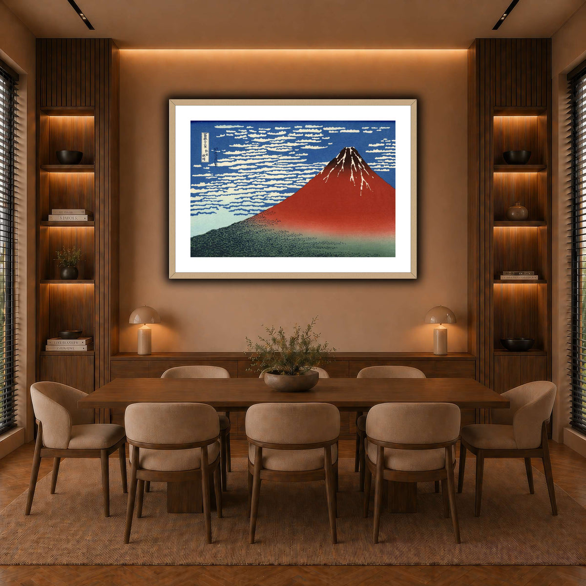 Red_Fuji_Katsushika Hokusai  warm-dining room