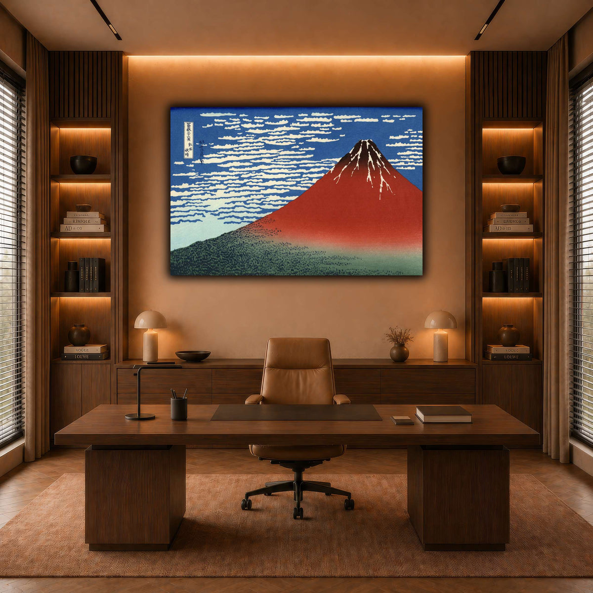 Red_Fuji_Katsushika Hokusai  warm-office
