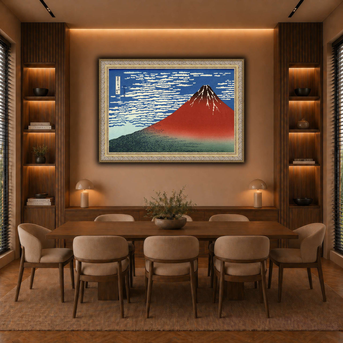 Red_Fuji_Katsushika Hokusai  warm-dining room