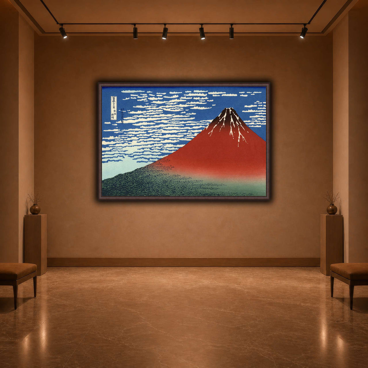 Red_Fuji_Katsushika Hokusai  warm-agallery