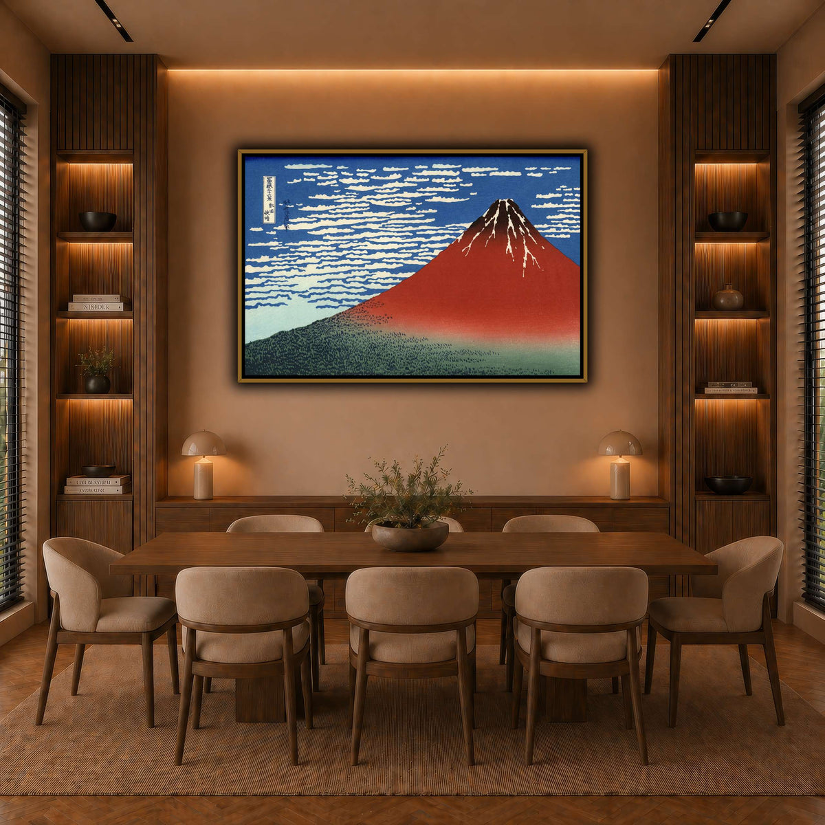 Red_Fuji_Katsushika Hokusai  warm-dining room