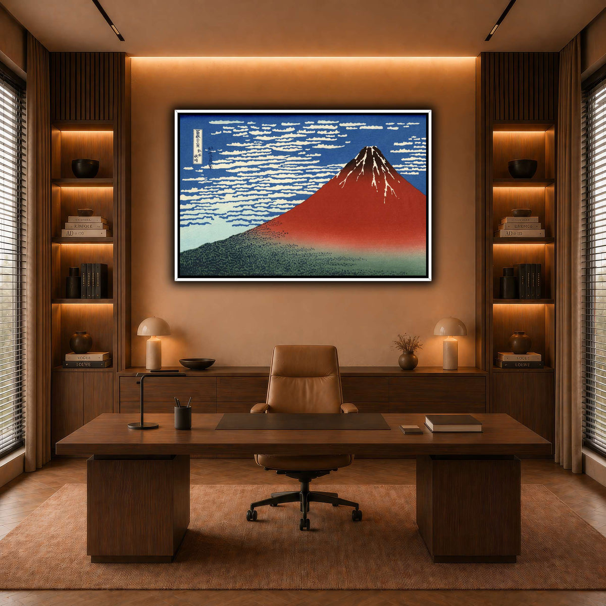Red_Fuji_Katsushika Hokusai  warm-office