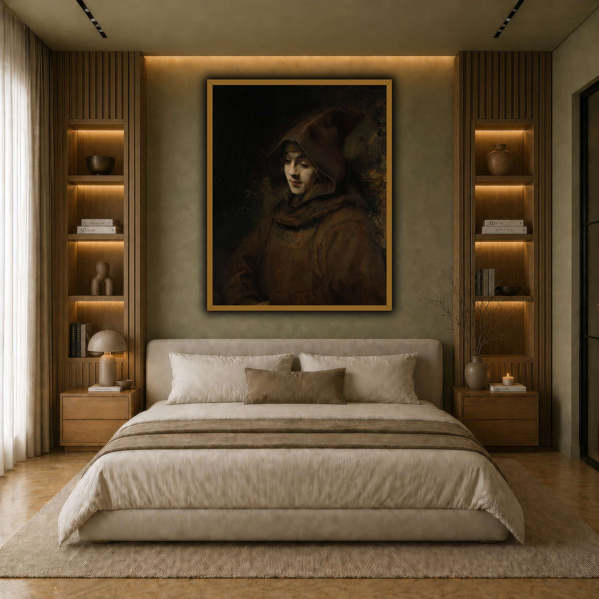 Rembrandts_zoon_Titus_in_monniksdracht_Rembrandt-van-Rijn earth-bedroom