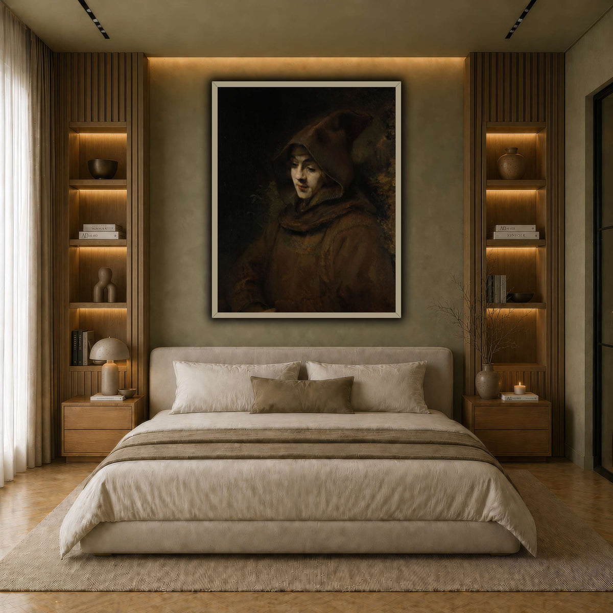 Rembrandts_zoon_Titus_in_monniksdracht_Rembrandt-van-Rijn earth-bedroom