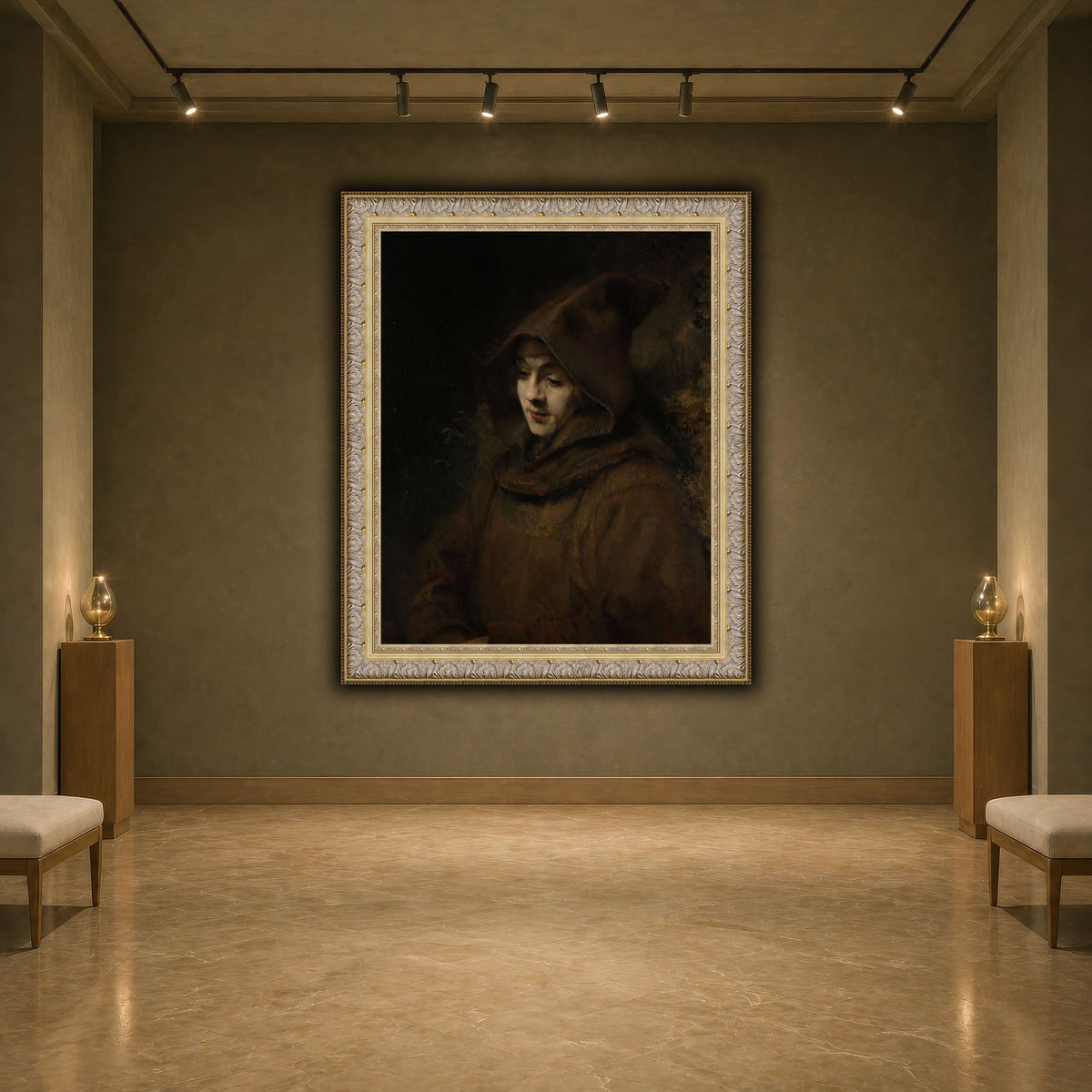 Rembrandts_zoon_Titus_in_monniksdracht_Rembrandt-van-Rijn earth-agallery