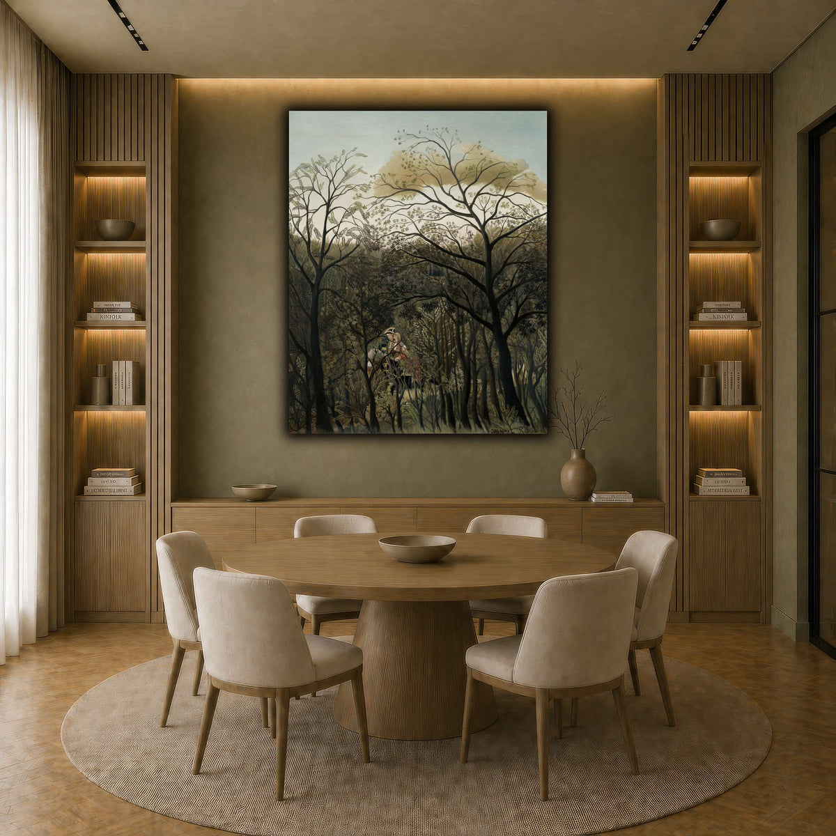 Rendezvous-in-the-Forest-1889_Henri-Rousseau earth-dining room
