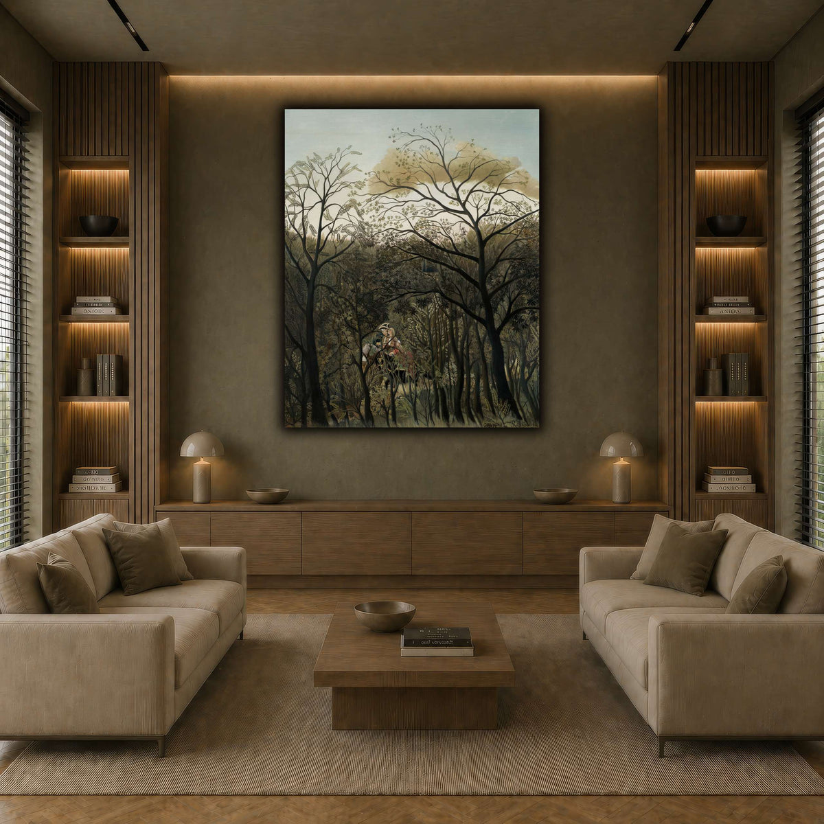 Rendezvous-in-the-Forest-1889_Henri-Rousseau earth-living room