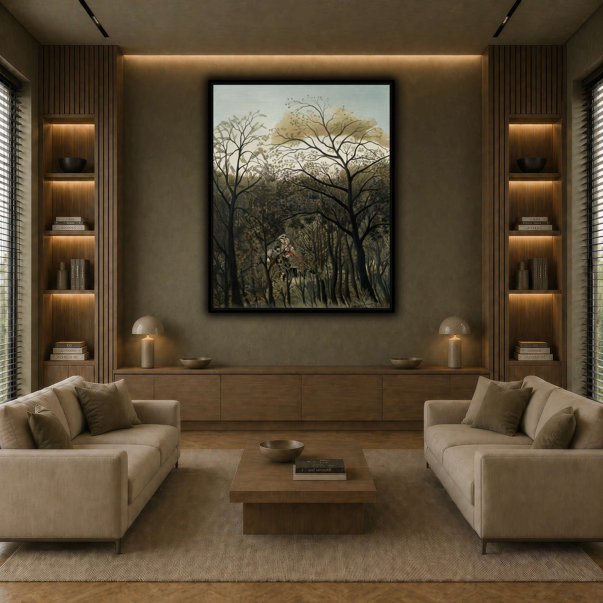 Rendezvous-in-the-Forest-1889_Henri-Rousseau earth-living room
