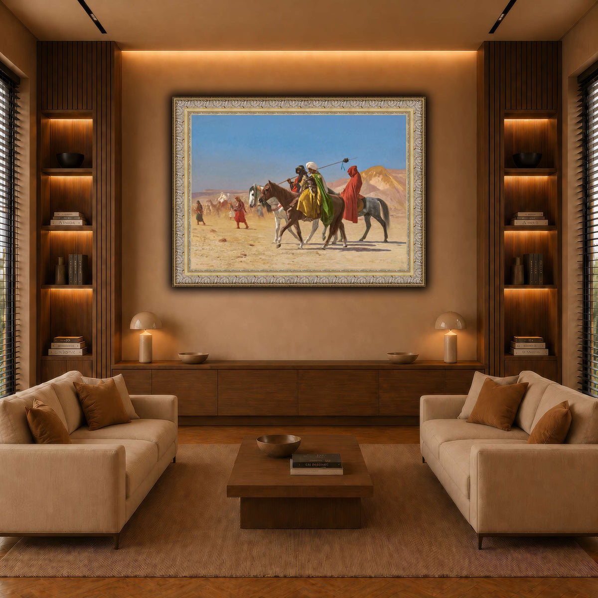 Riders_Crossing_The_Desert_Jean-Léon_Gérôme warm-living-room