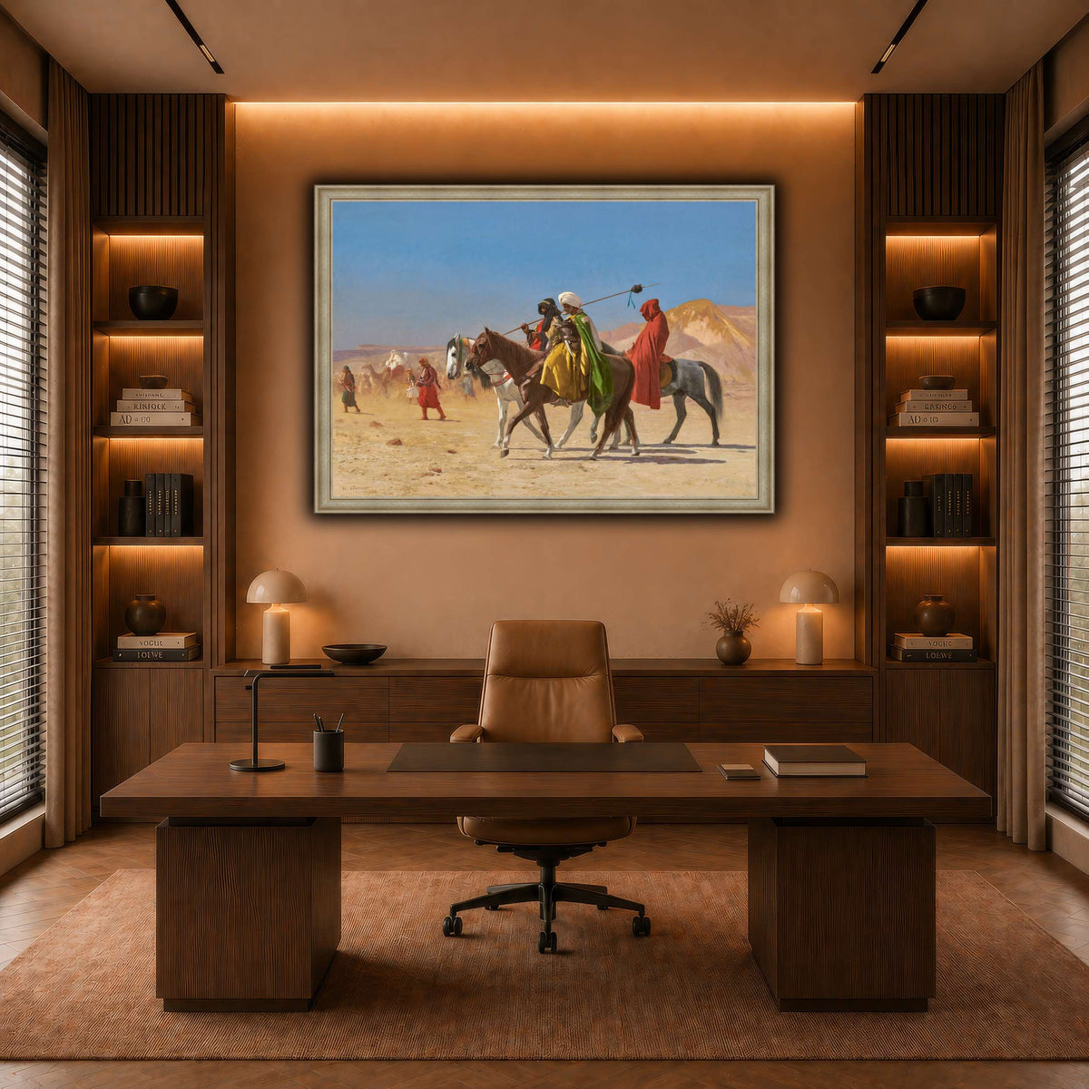 Riders_Crossing_The_Desert_Jean-Léon_Gérôme warm-office