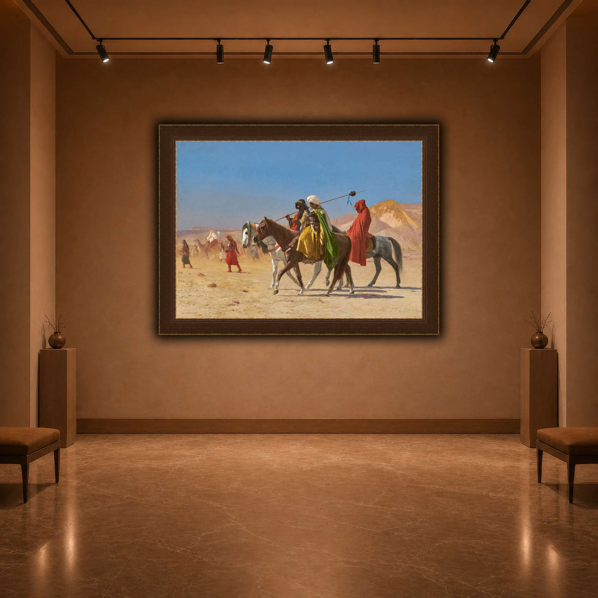 Riders_Crossing_The_Desert_Jean-Léon_Gérôme warm-agallery