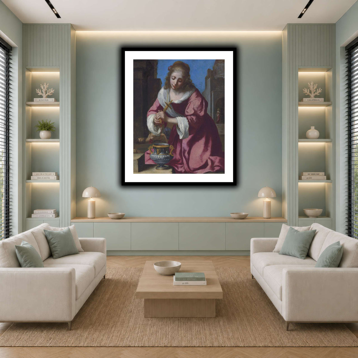 SaintPraxedisJohannesVermeerPainting cool-living room
