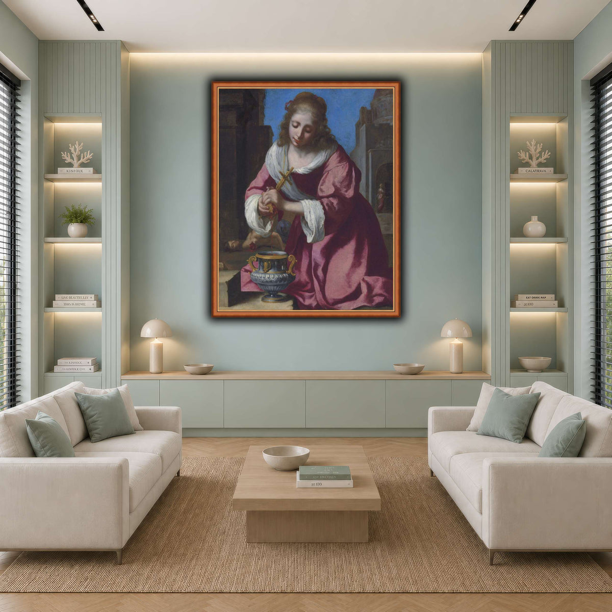 SaintPraxedisJohannesVermeerPainting cool-living room