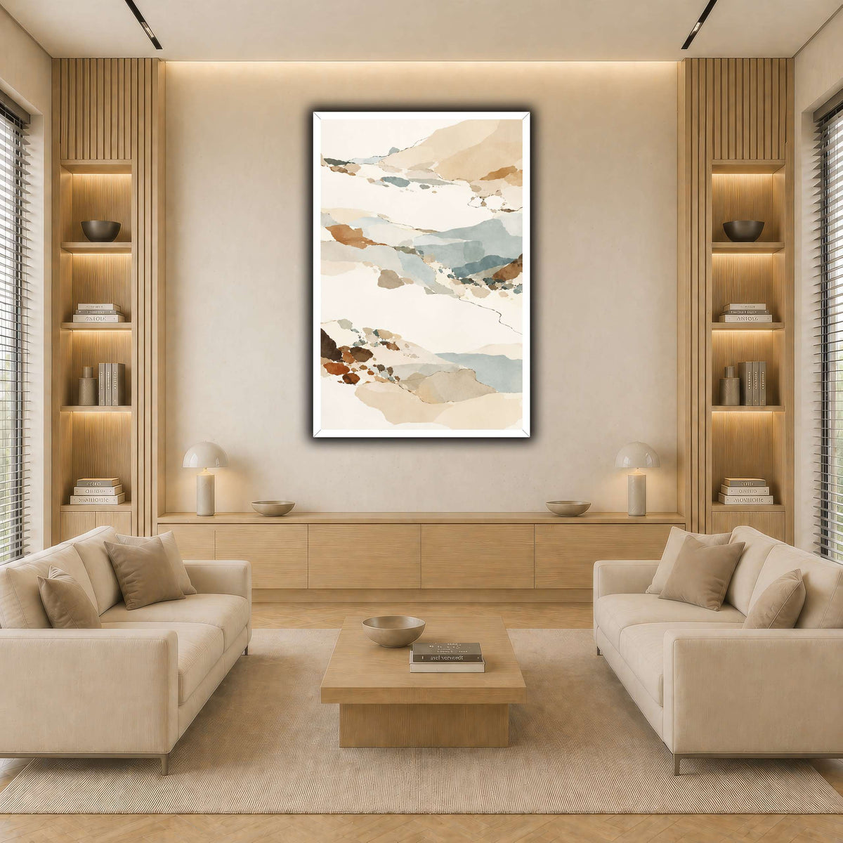 Sandbar Atlas in Quiet Fragments-9 light neutral-living room