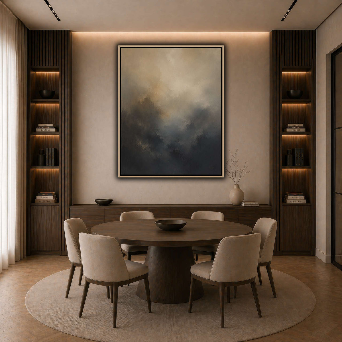 Soft Dusk dark neutral-dining room