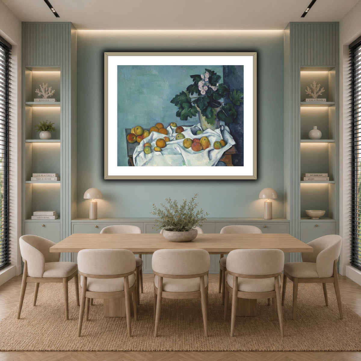 Still_Life_with_Apples_and_a_Pot_of_Primroses_Paul_Cezanne cool-dining