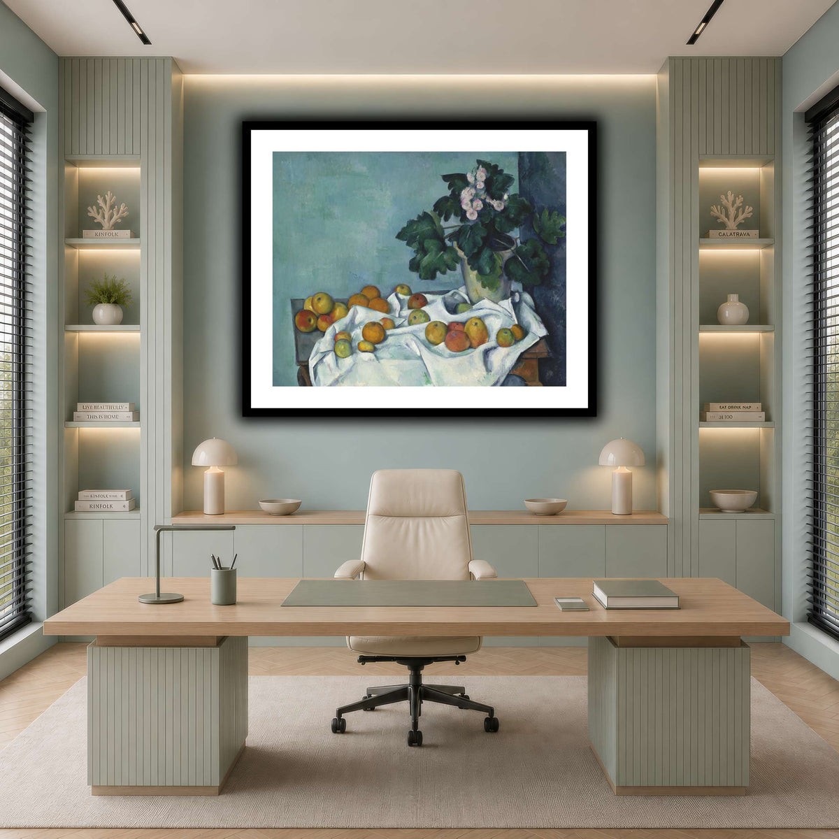 Still_Life_with_Apples_and_a_Pot_of_Primroses_Paul_Cezanne cool-office