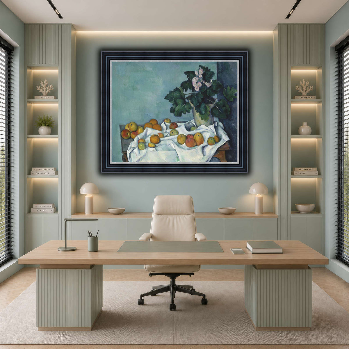 Still_Life_with_Apples_and_a_Pot_of_Primroses_Paul_Cezanne cool-office