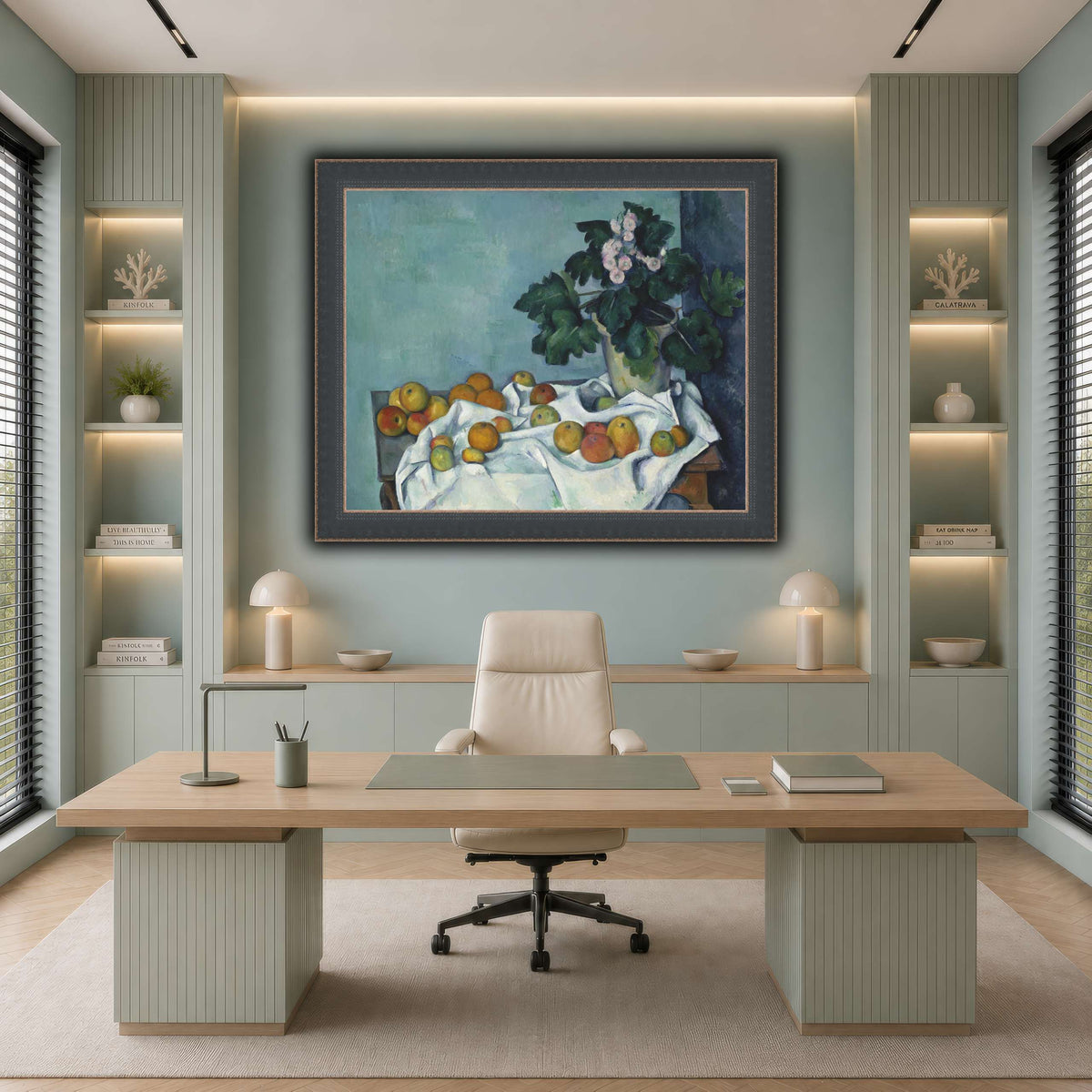Still_Life_with_Apples_and_a_Pot_of_Primroses_Paul_Cezanne cool-office