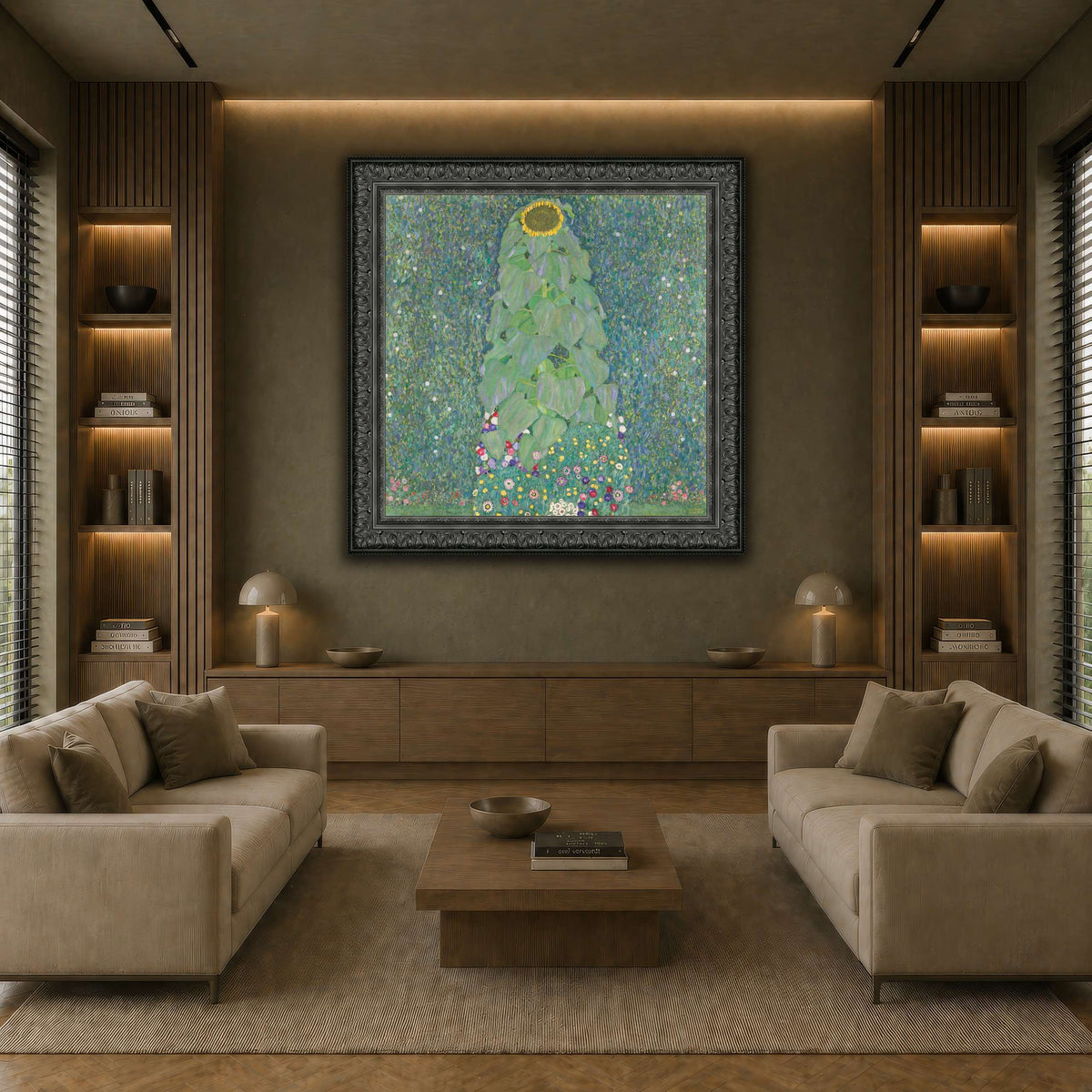 Sunflower_-_Gustav_Klimt earth-living room