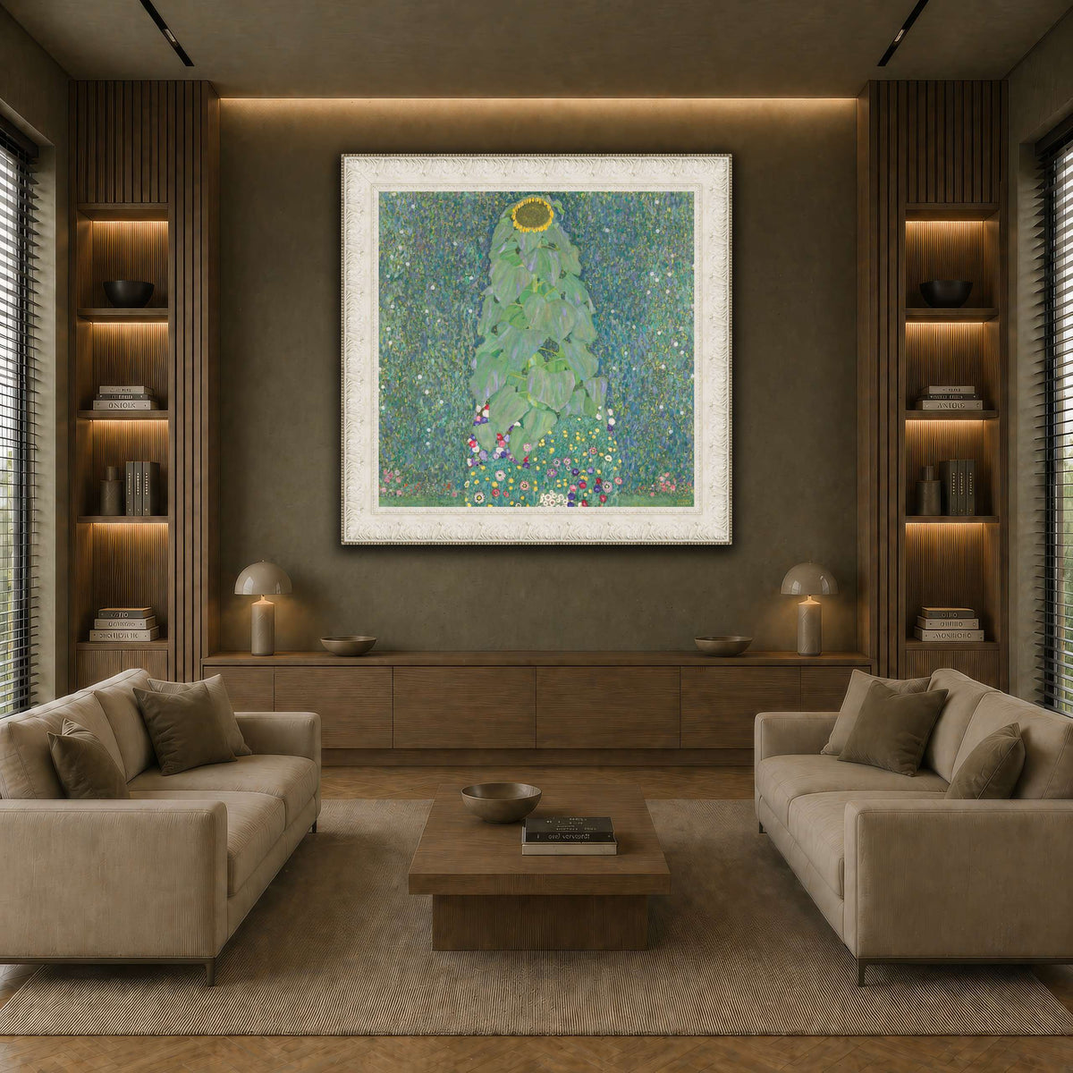 Sunflower_-_Gustav_Klimt earth-living room