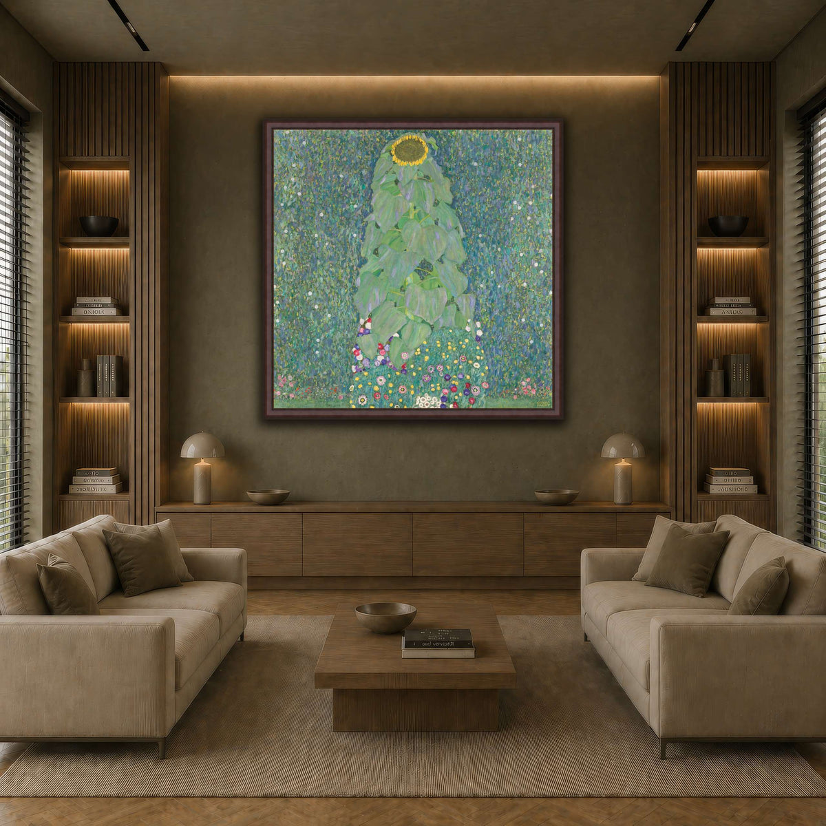 Sunflower_-_Gustav_Klimt earth-living room