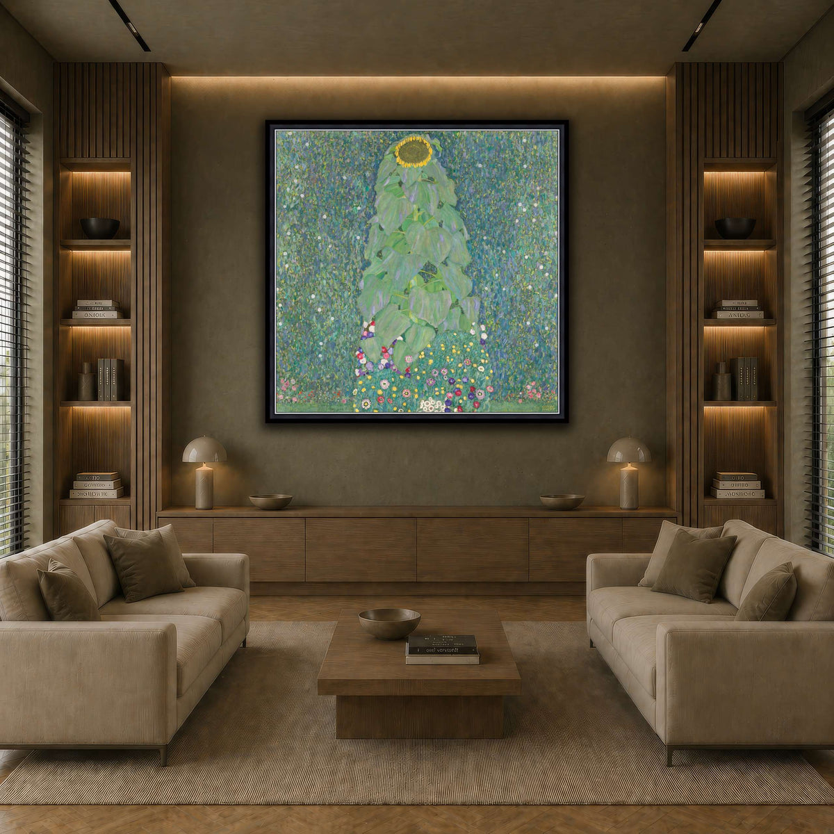 Sunflower_-_Gustav_Klimt earth-living room