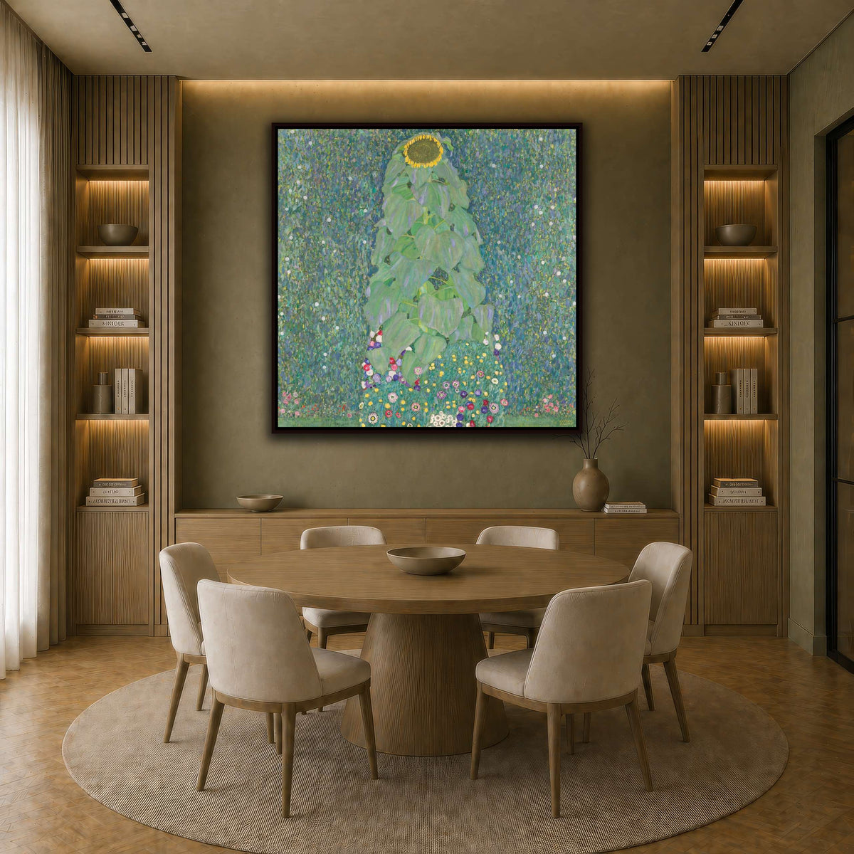 Sunflower_-_Gustav_Klimt earth-dining room