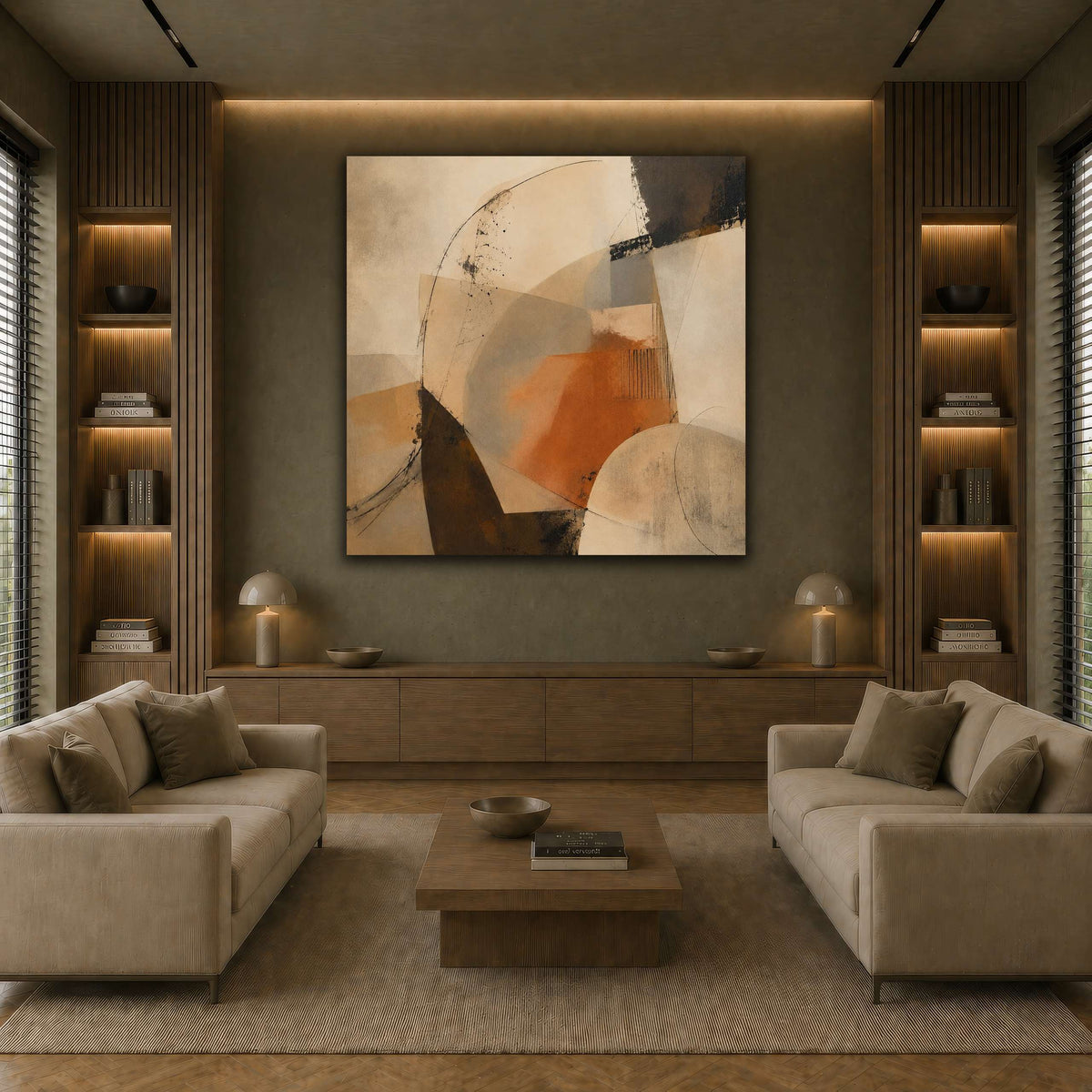 Terracotta Balance earth-living room