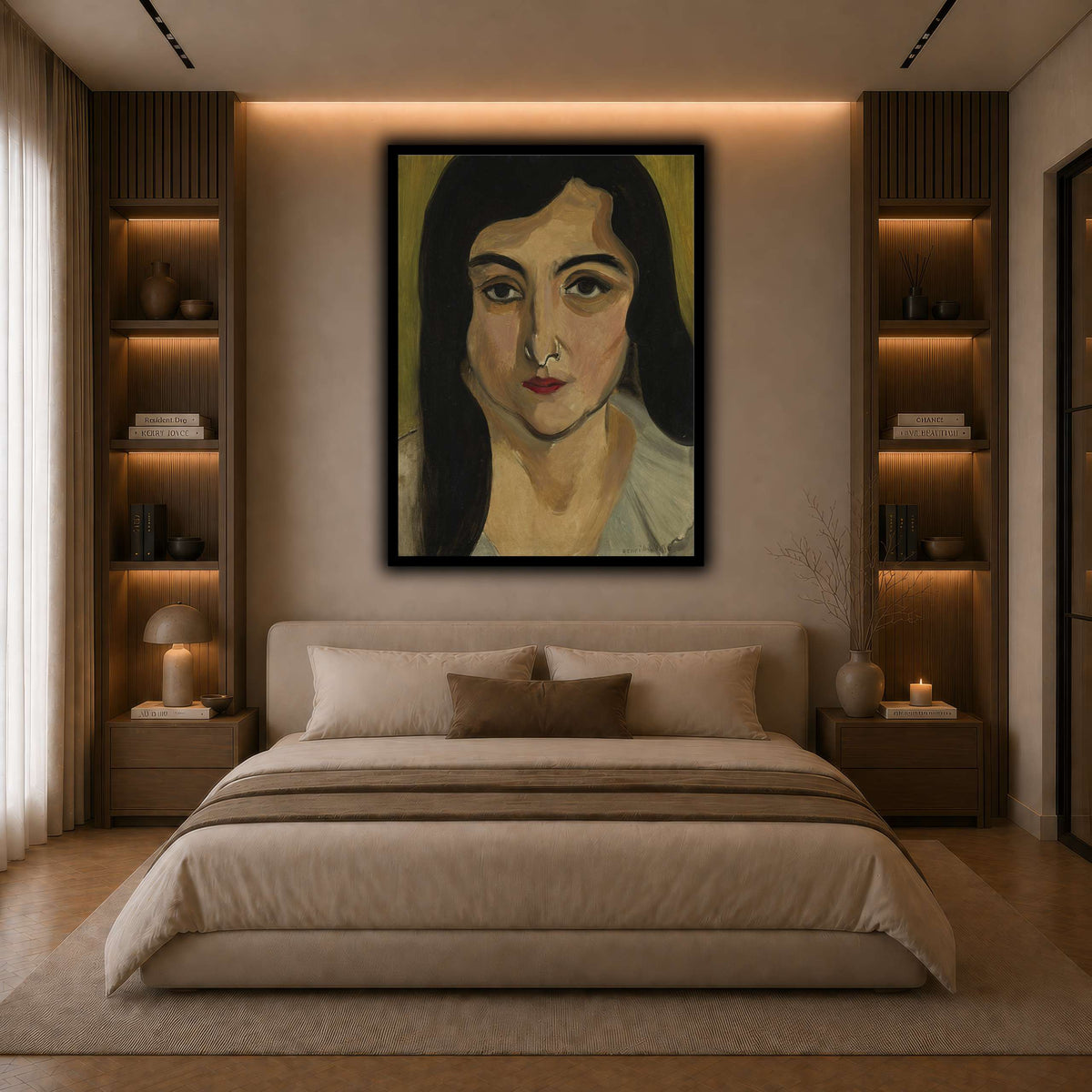 Tête_de_Femme_Henri_Matisse dark neutral-bedroom