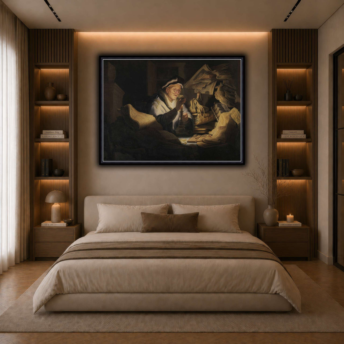 The-Money-Changer_Rembrandt-van-Rijn dark neutral-bedroom