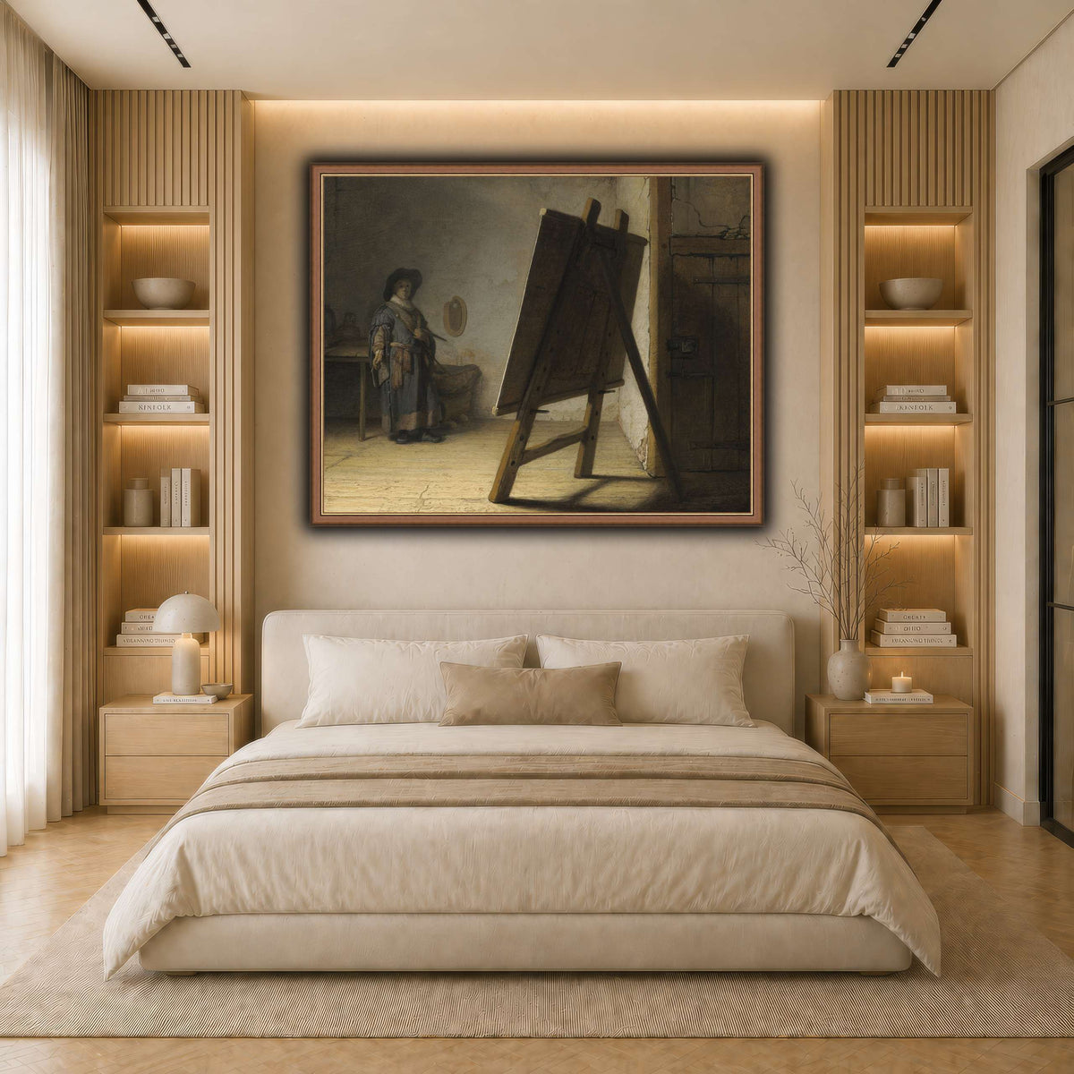 The_Artist_in_his_studio_Rembrandt-van-Rijn light neutral- bedroom