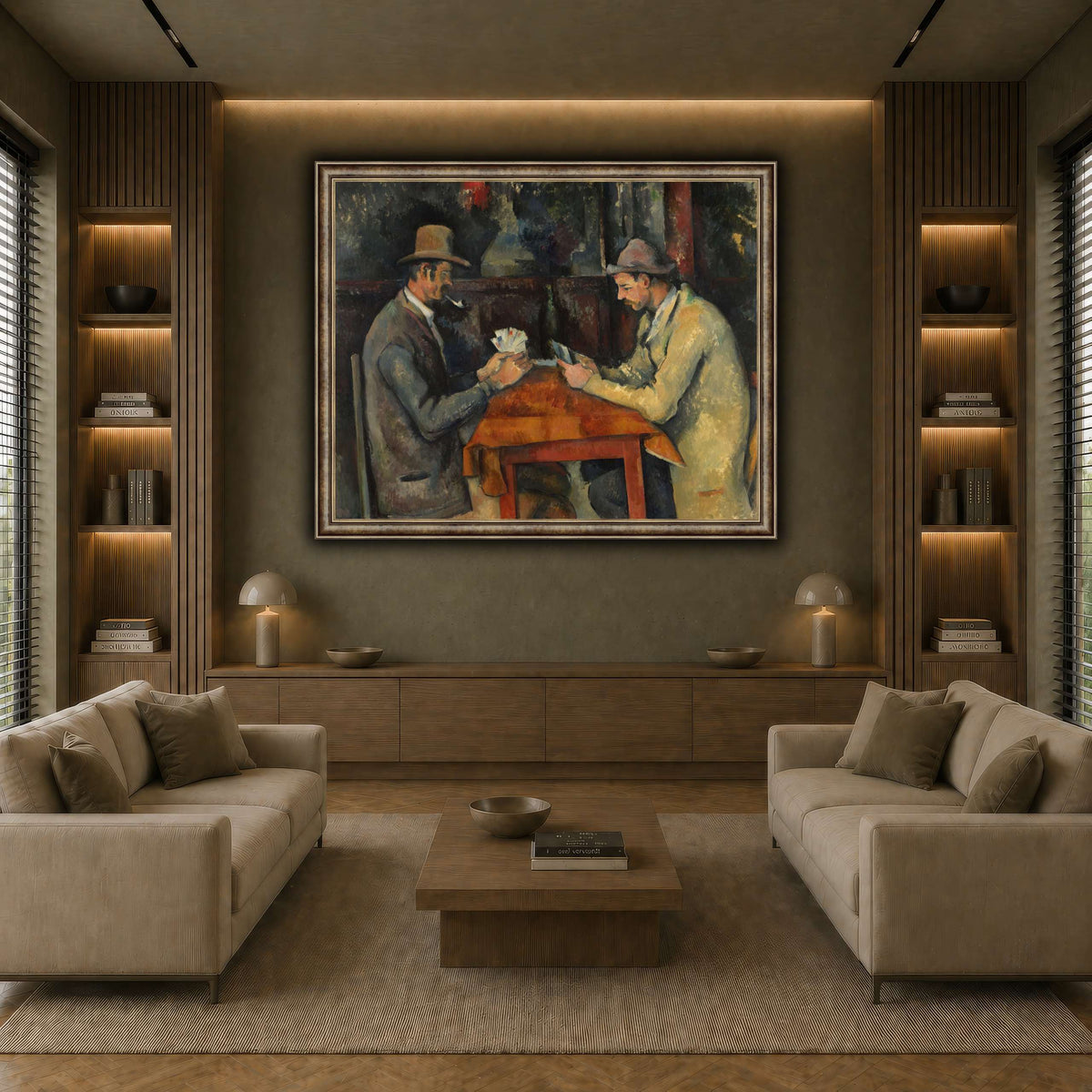 The_Card_Players_by_Paul_Cezanne earth-living room