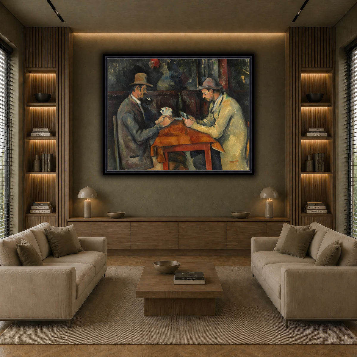 The_Card_Players_by_Paul_Cezanne earth-living room