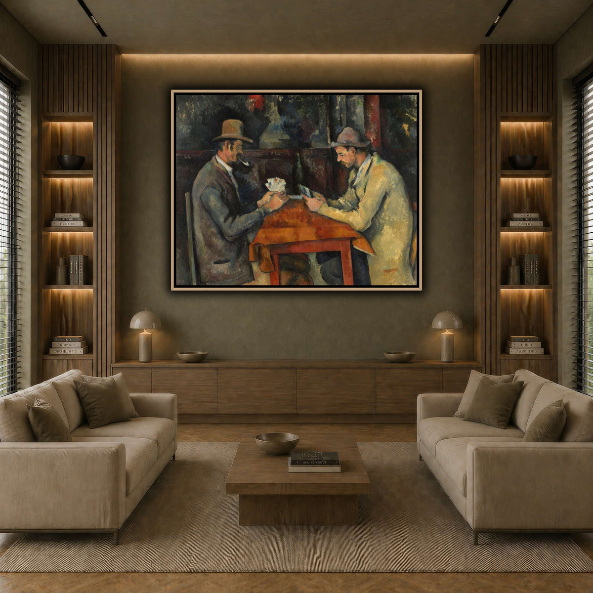 The_Card_Players_by_Paul_Cezanne earth-living room